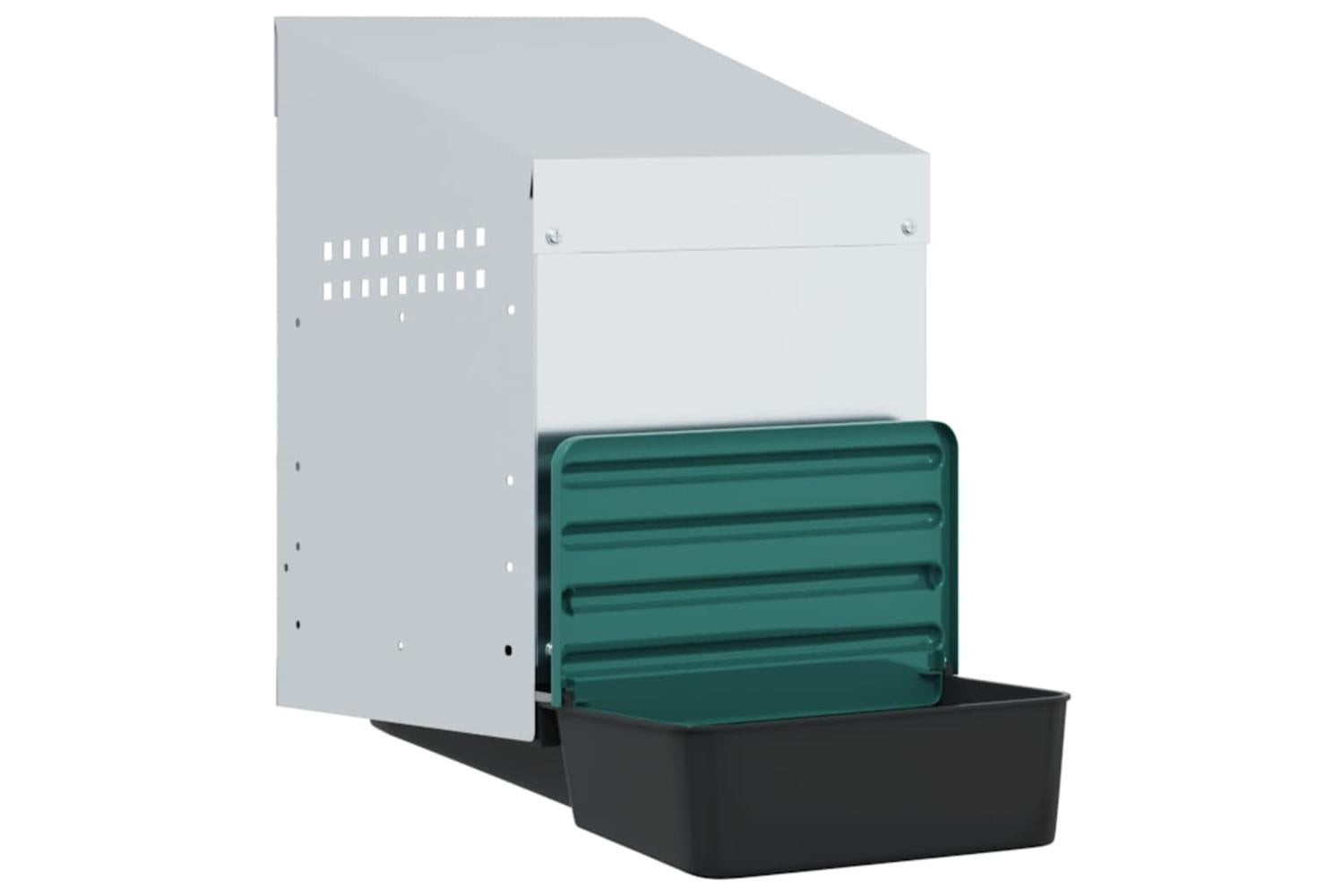 Vidaxl Chicken Nesting Box 1 Compartment Wall-mounted Galvanised Steel-4