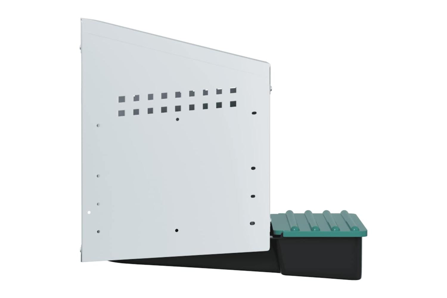 Vidaxl Chicken Nesting Box 1 Compartment Wall-mounted Galvanised Steel-6