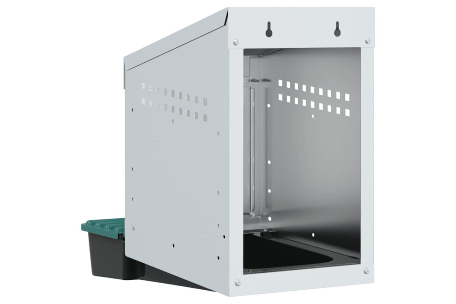 Vidaxl Chicken Nesting Box 1 Compartment Wall-mounted Galvanised Steel-7