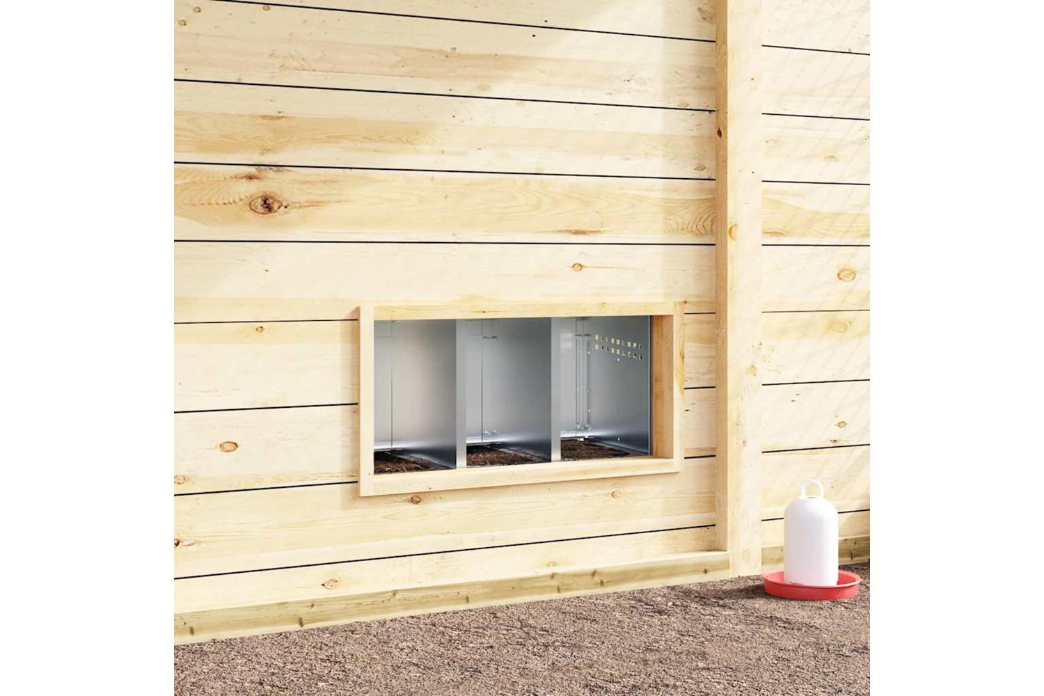 Vidaxl Chicken Nesting Box 3 Compartments Wall-mounted Galvanised Steel-3