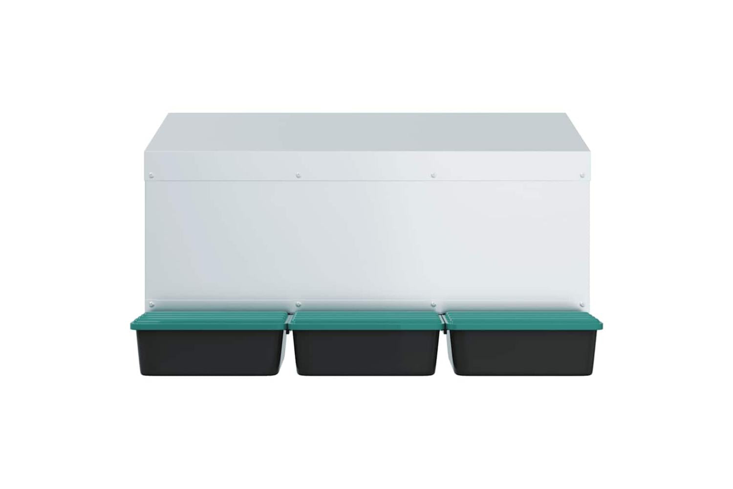 Vidaxl Chicken Nesting Box 3 Compartments Wall-mounted Galvanised Steel-5