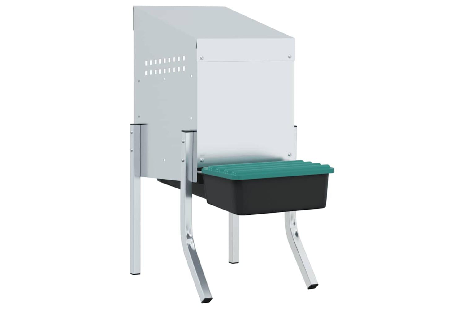 Vidaxl Chicken Nesting Box 1 Compartment With Legs Galvanised Steel-2