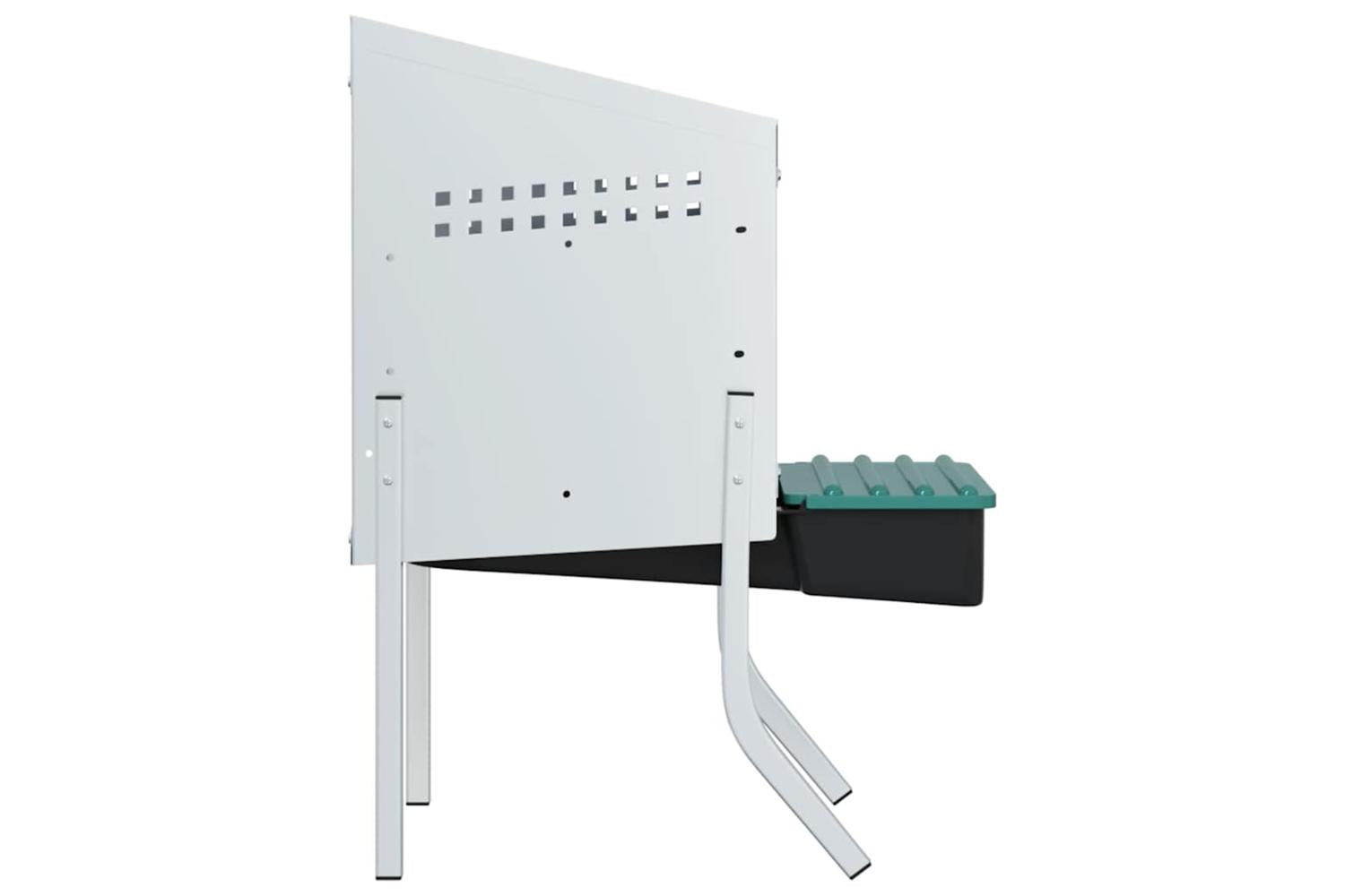 Vidaxl Chicken Nesting Box 1 Compartment With Legs Galvanised Steel-6