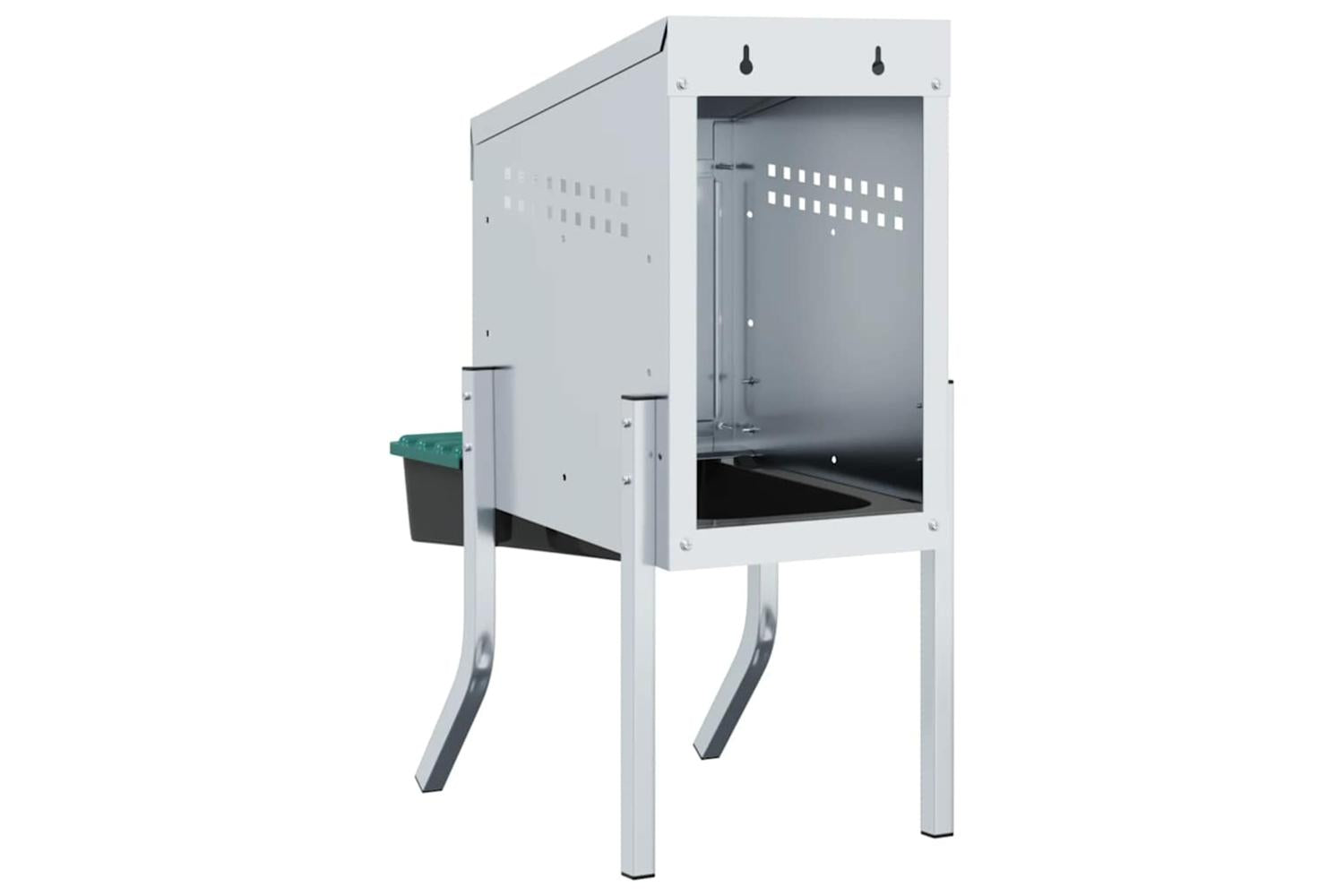 Vidaxl Chicken Nesting Box 1 Compartment With Legs Galvanised Steel-7