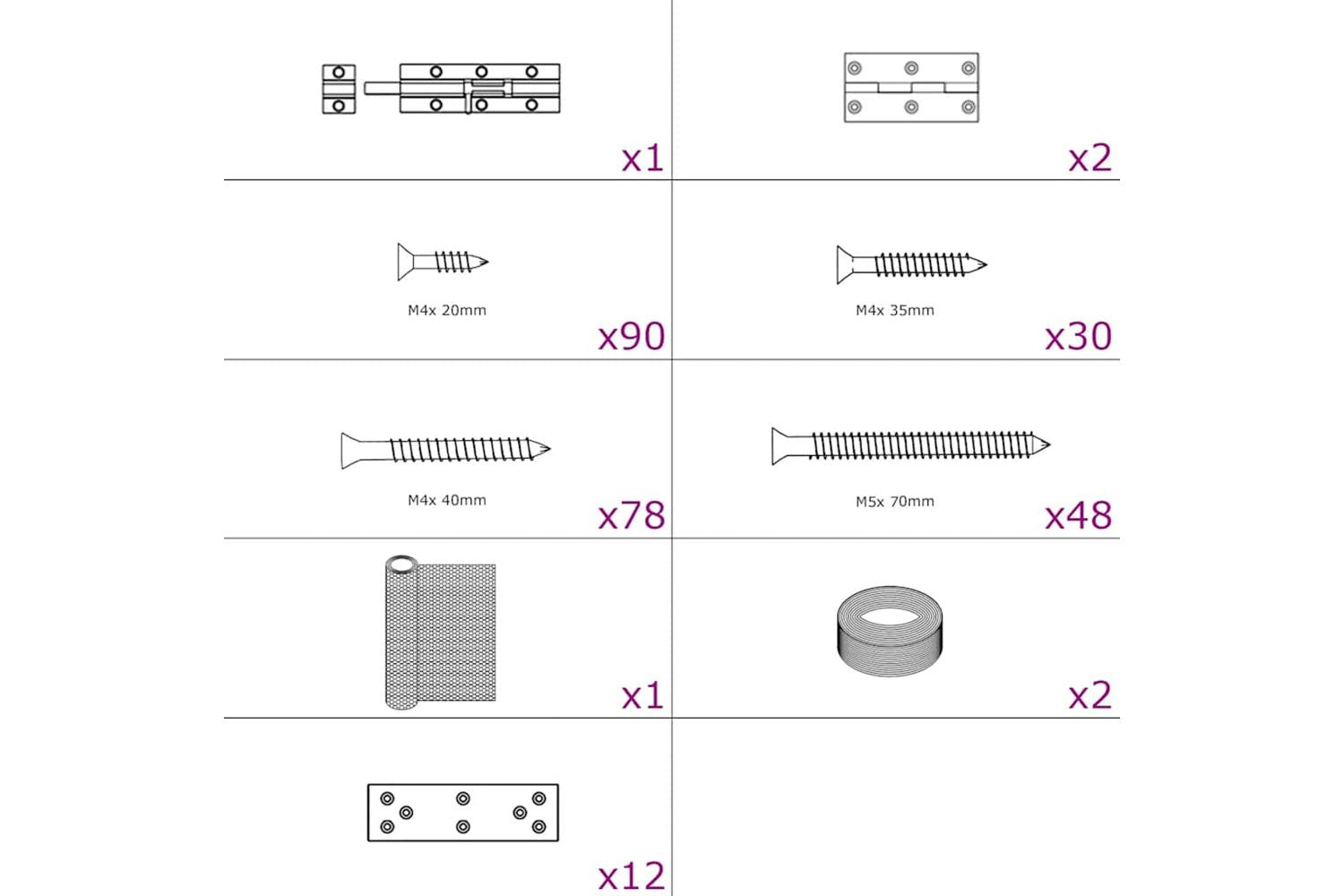 Vidaxl Chicken Cage 6x15x15 M Steel-2