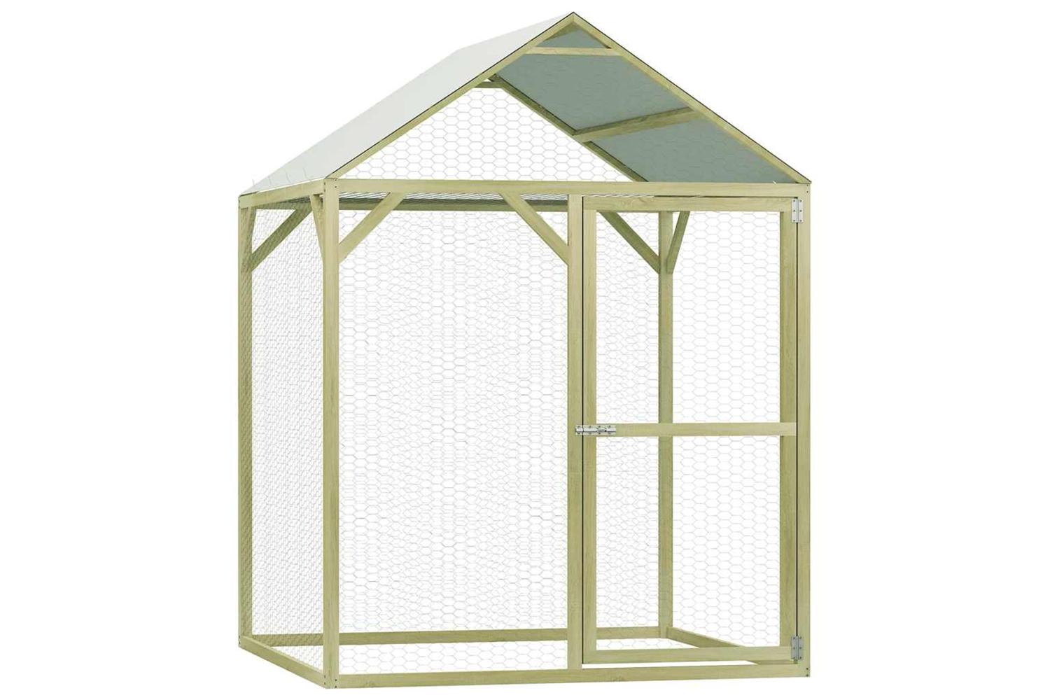 Vidaxl Chicken Cage 15x15x2 M Impregnated Wood Pine-2