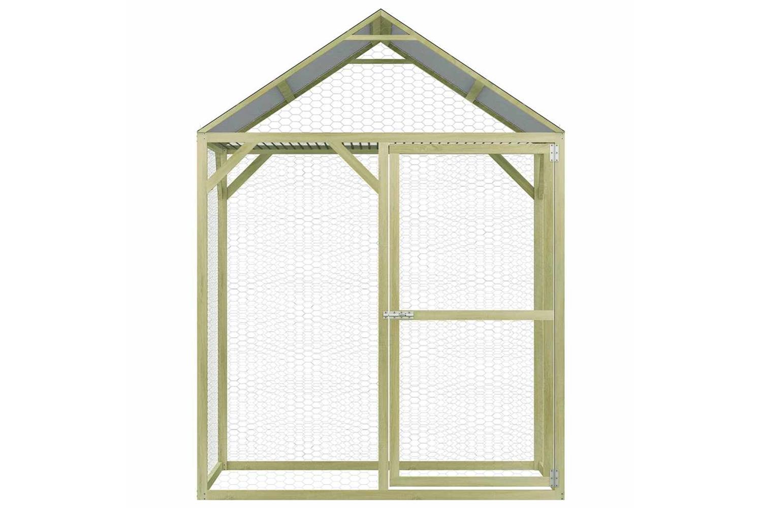 Vidaxl Chicken Cage 15x15x2 M Impregnated Wood Pine-3