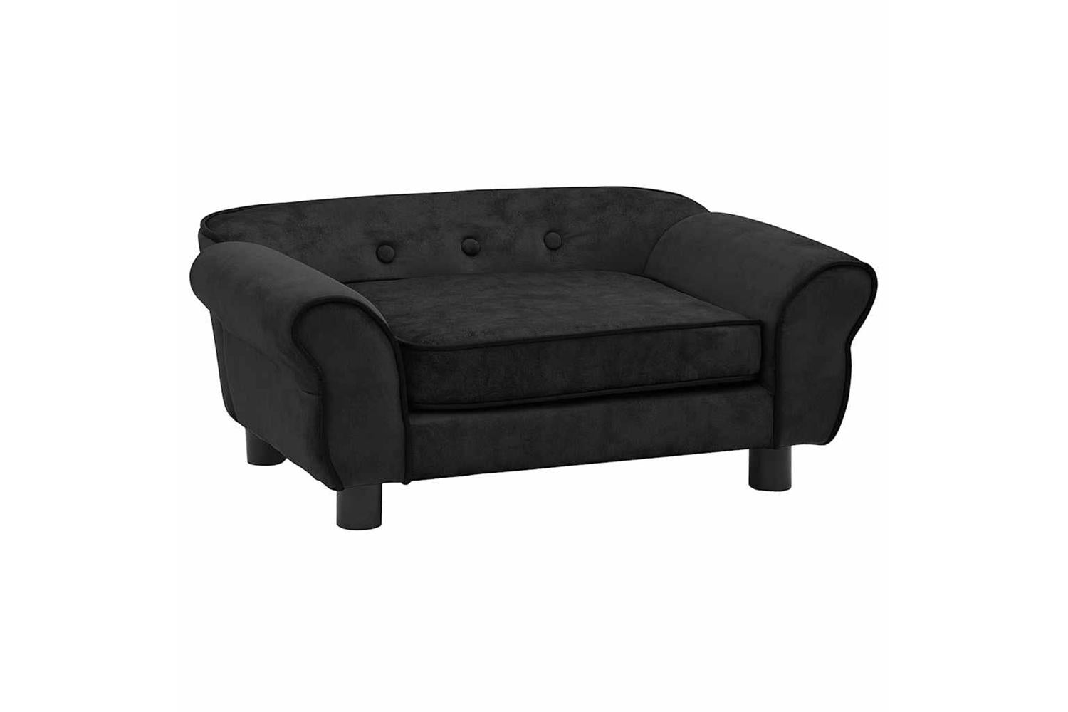 Vidaxl Dog Sofa Black 72x45x30 Cm Plush-2