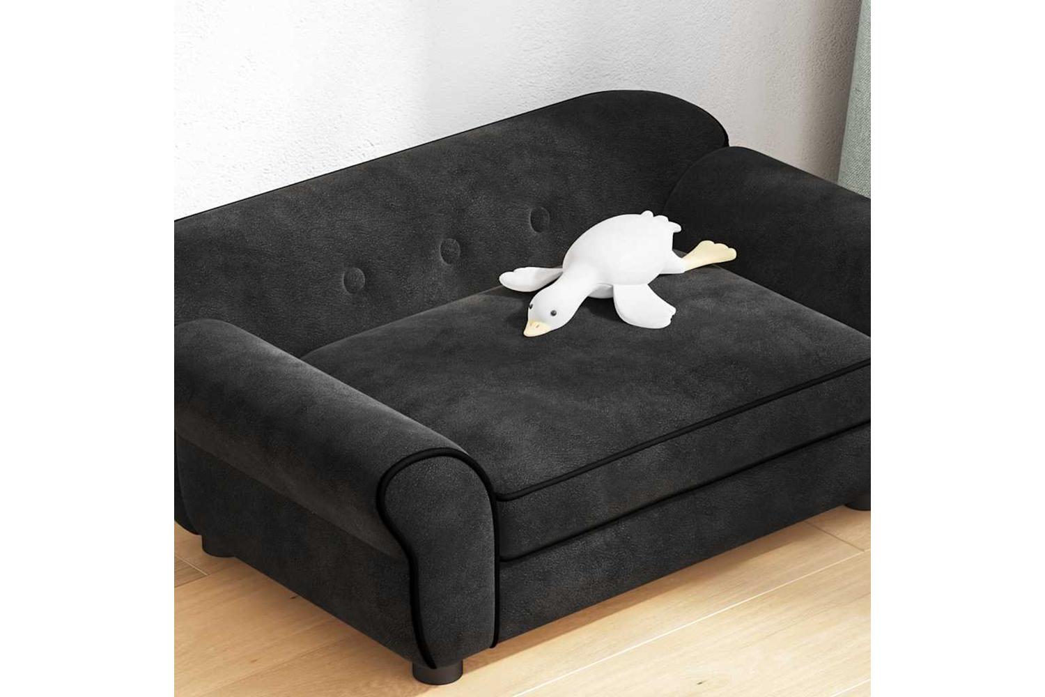 Vidaxl Dog Sofa Black 72x45x30 Cm Plush-4