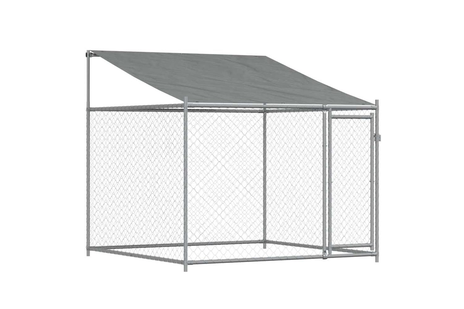 Vidaxl Dog Cage With Roof And Doors Grey 8x2x2 M Galvanised Steel-7