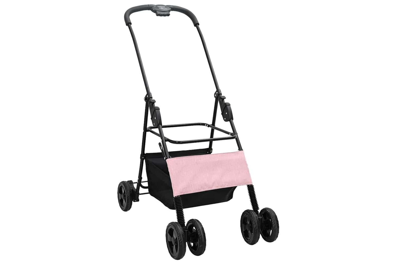 Vidaxl Folding Pet Stroller Pink 81 X 47 X 99 Cm 600d Oxford Fabric-4
