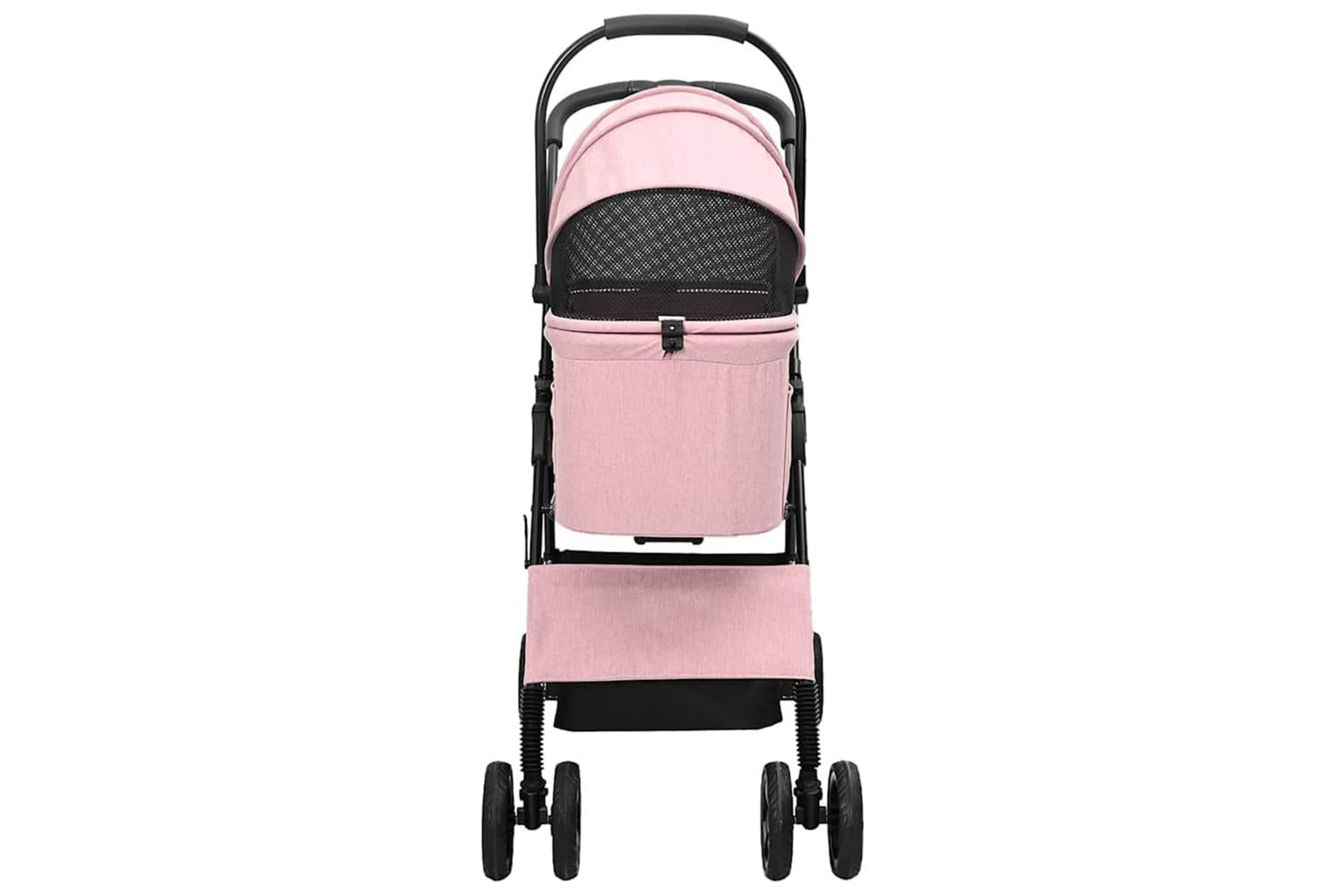 Vidaxl Folding Pet Stroller Pink 81 X 47 X 99 Cm 600d Oxford Fabric-6