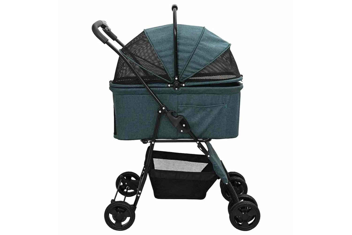 Vidaxl Folding Pet Stroller Green 81 X 47 X 99 Cm 600d Oxford Fabric-7