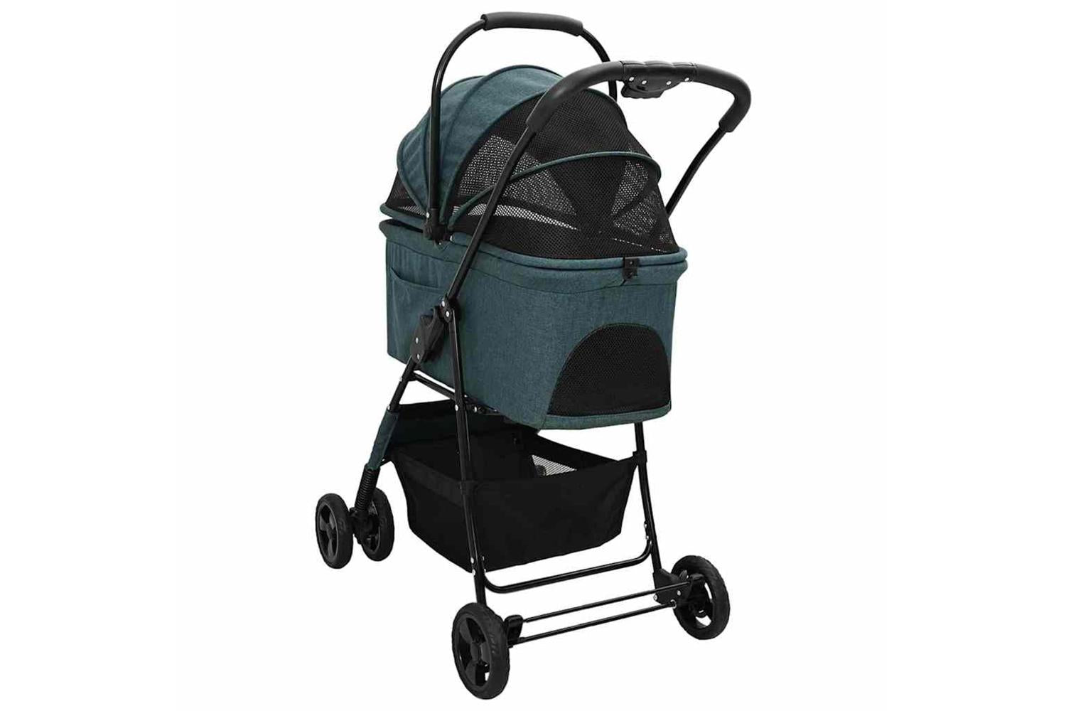 Vidaxl Folding Pet Stroller Green 81 X 47 X 99 Cm 600d Oxford Fabric-8