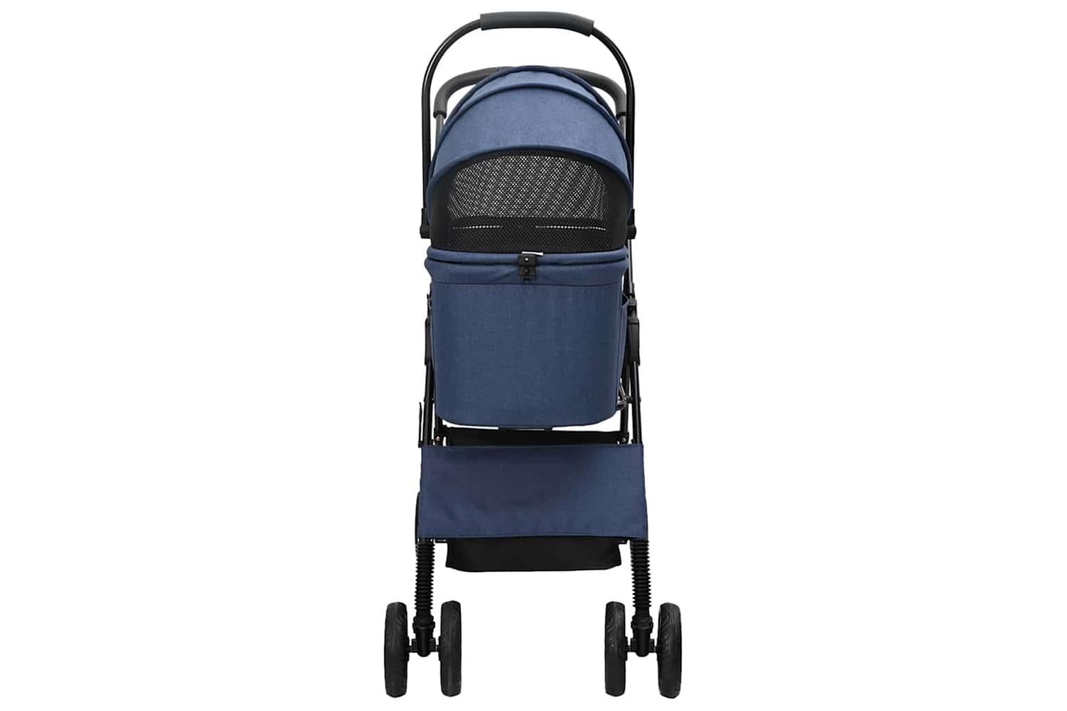 Vidaxl Folding Pet Stroller Blue 81 X 47 X 99 Cm 600d Oxford Fabric-6