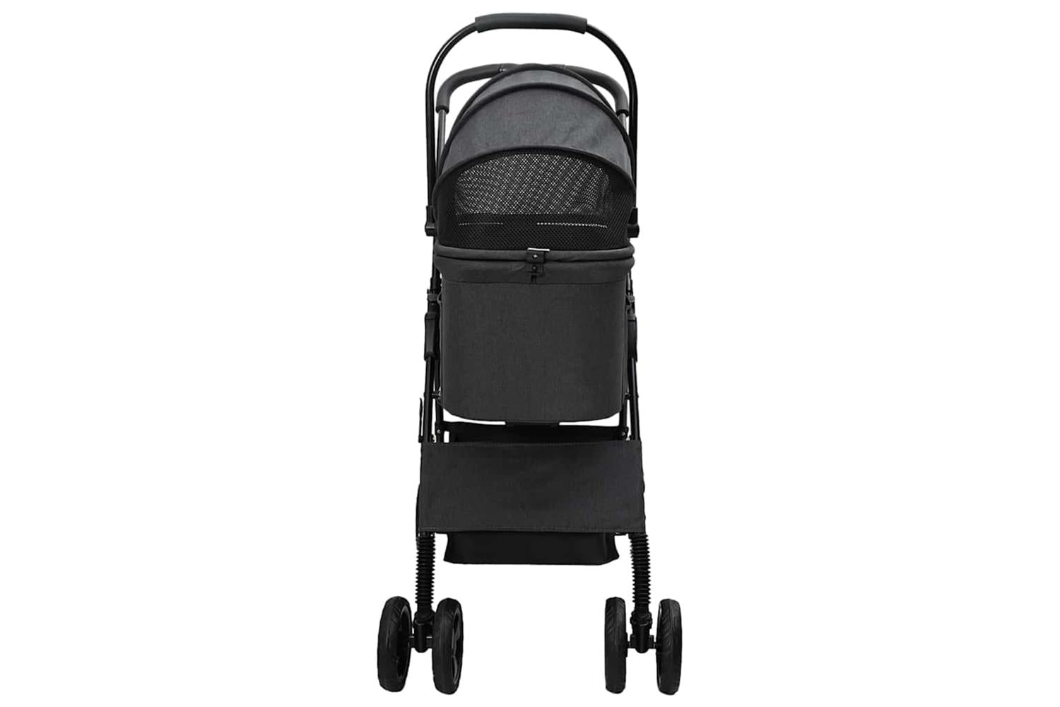Vidaxl Folding Pet Stroller Black 81 X 47 X 99 Cm 600d Oxford Fabric-6