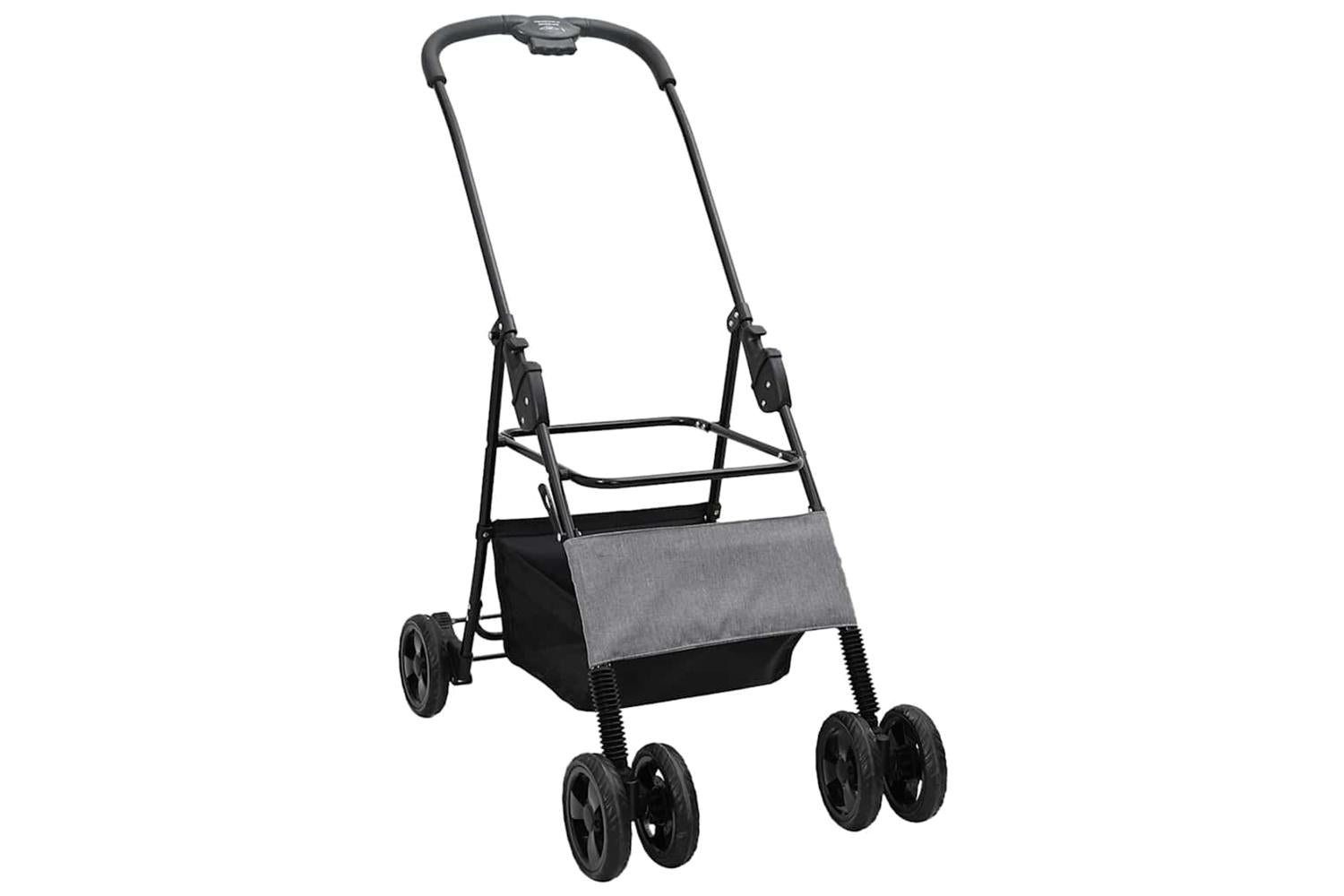 Vidaxl Folding Pet Stroller Grey 81 X 47 X 99 Cm 600d Oxford Fabric-4