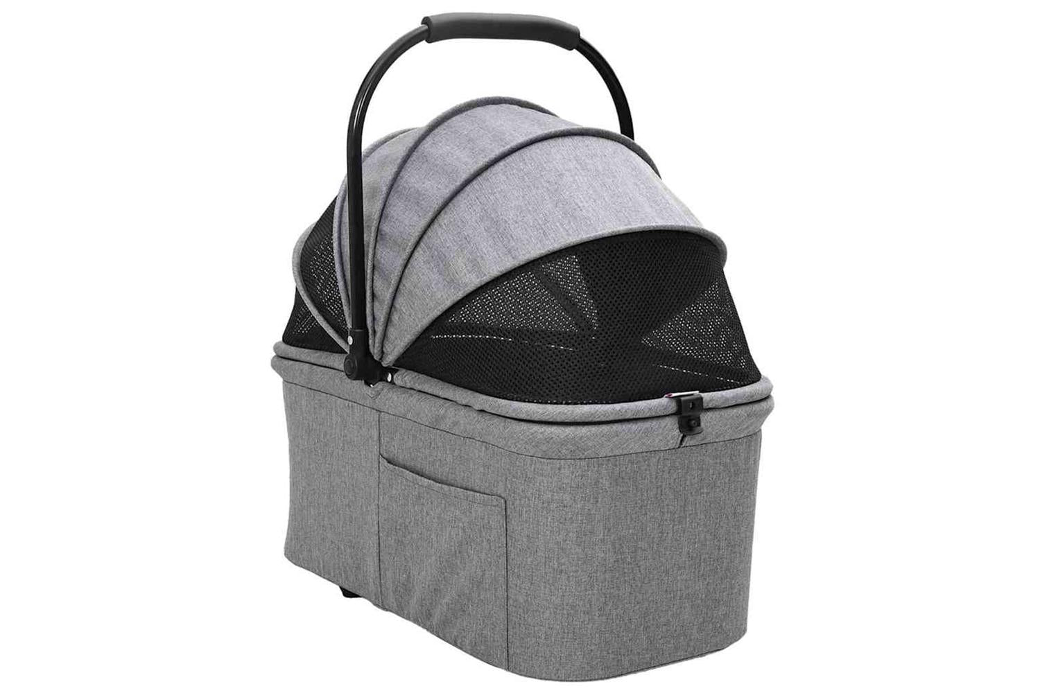 Vidaxl Folding Pet Stroller Grey 81 X 47 X 99 Cm 600d Oxford Fabric-5