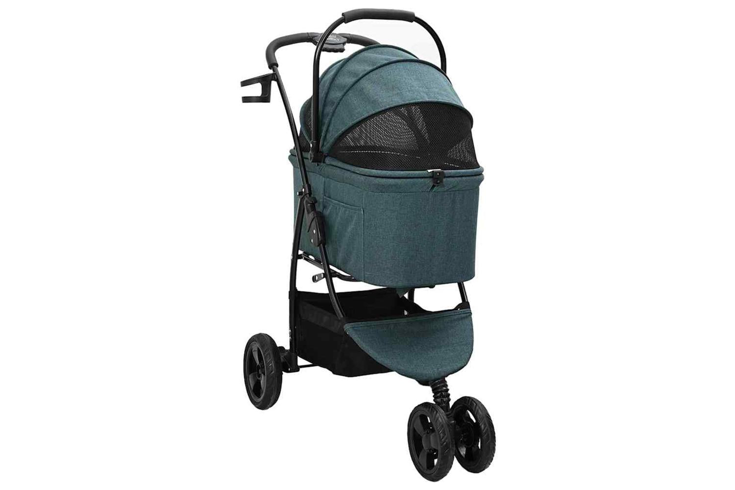 Vidaxl Folding Pet Stroller Green 78 X 54 X 101 Cm 600d Oxford Fabric-3