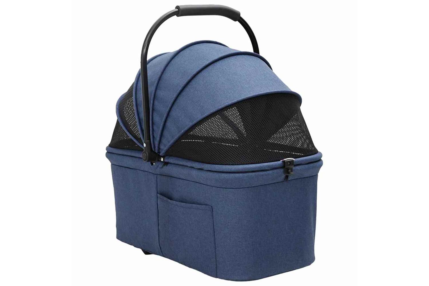 Vidaxl Folding Pet Stroller Blue 78 X 54 X 101 Cm 600d Oxford Fabric-4