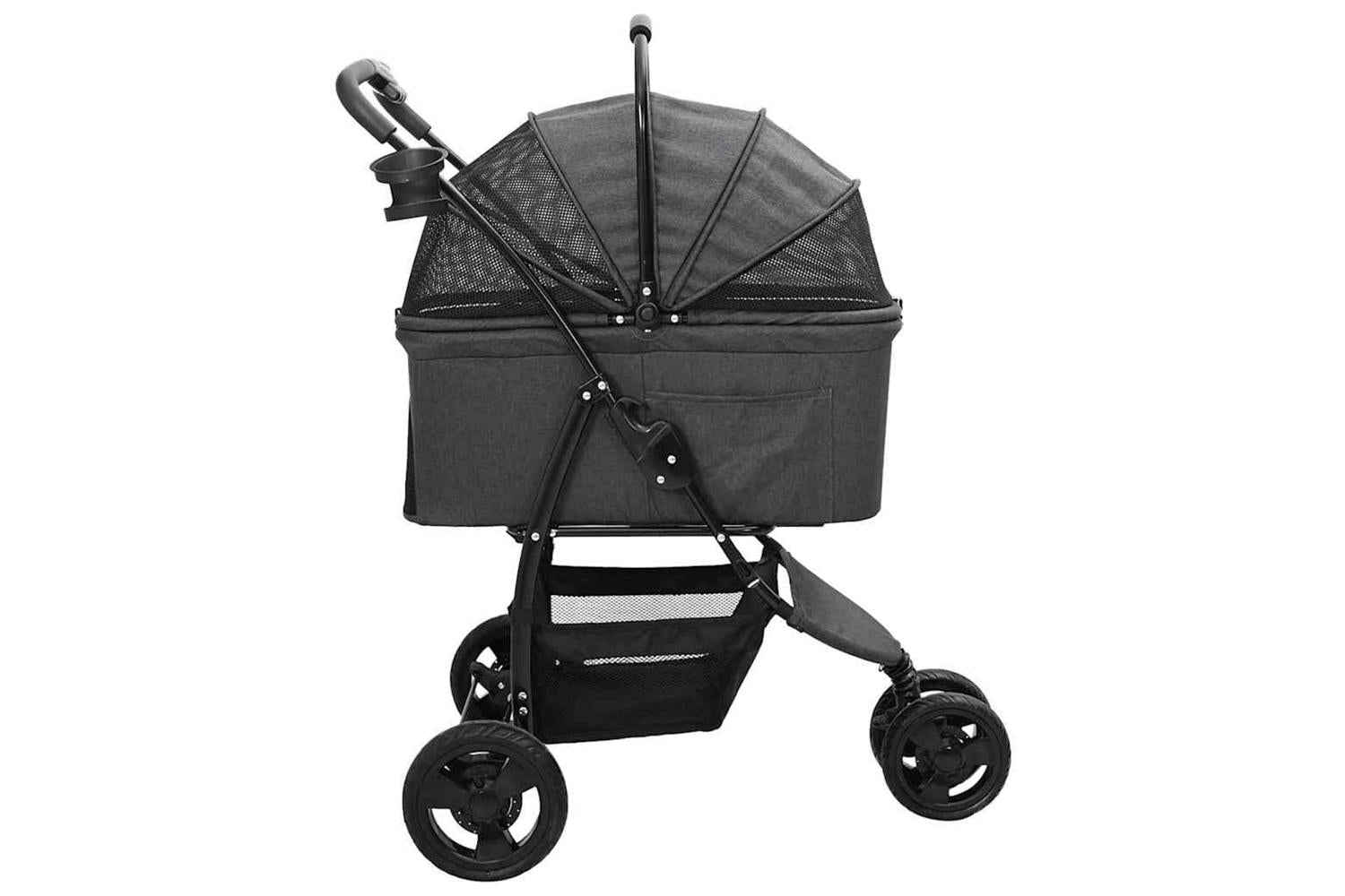 Vidaxl Folding Pet Stroller Black 78 X 54 X 101 Cm 600d Oxford Fabric-8