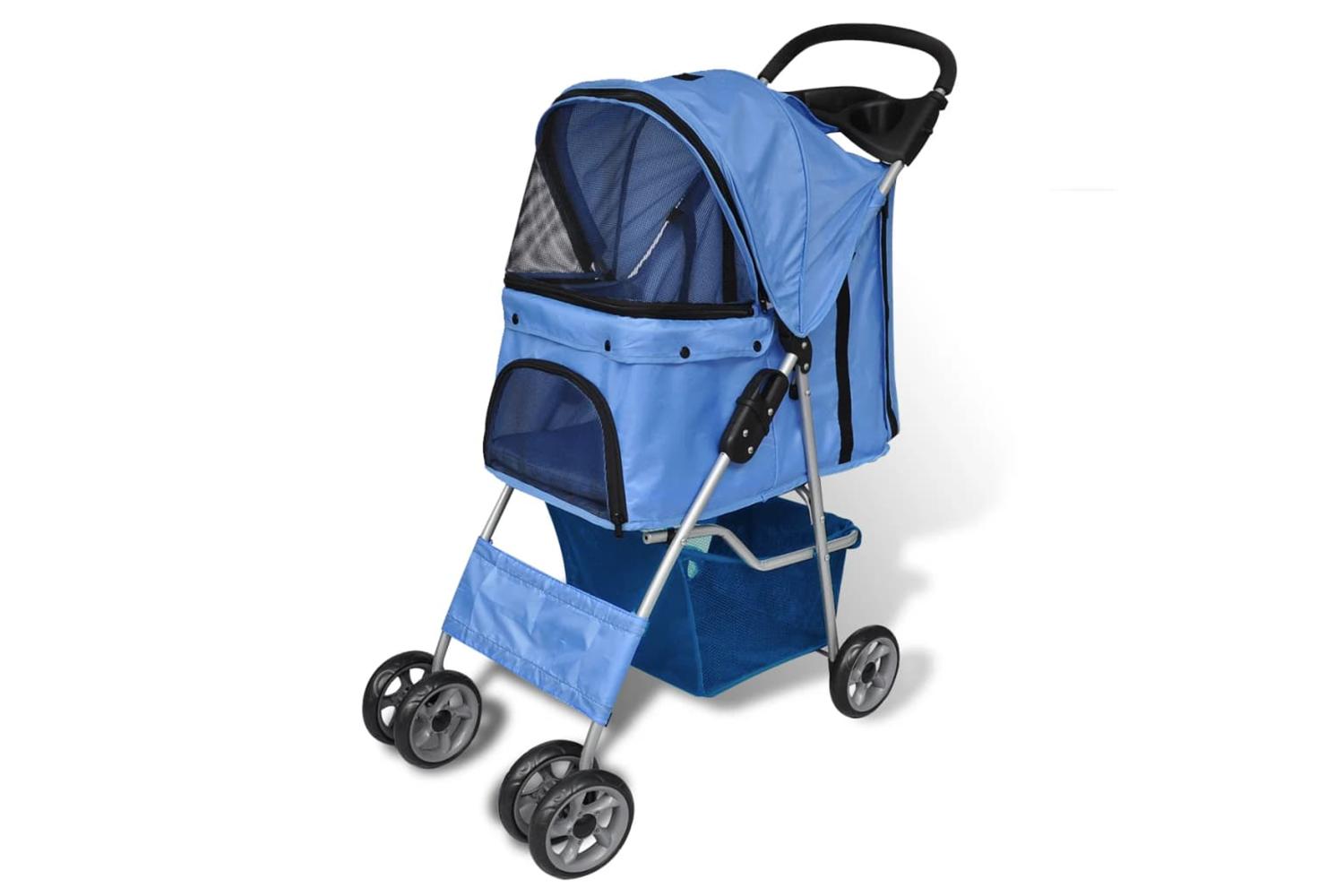 Vidaxl Dog Stroller 15 Kg Blue-2
