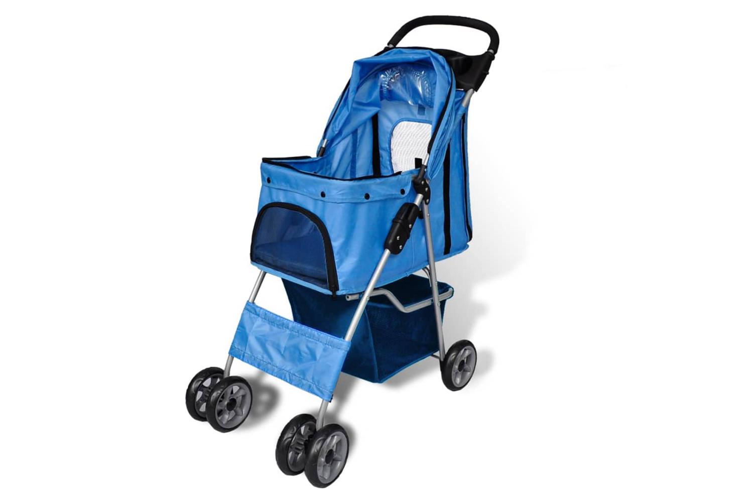 Vidaxl Dog Stroller 15 Kg Blue-3