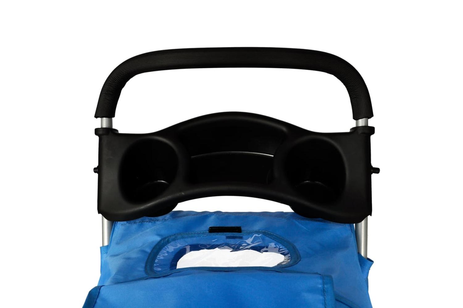 Vidaxl Dog Stroller 15 Kg Blue-4