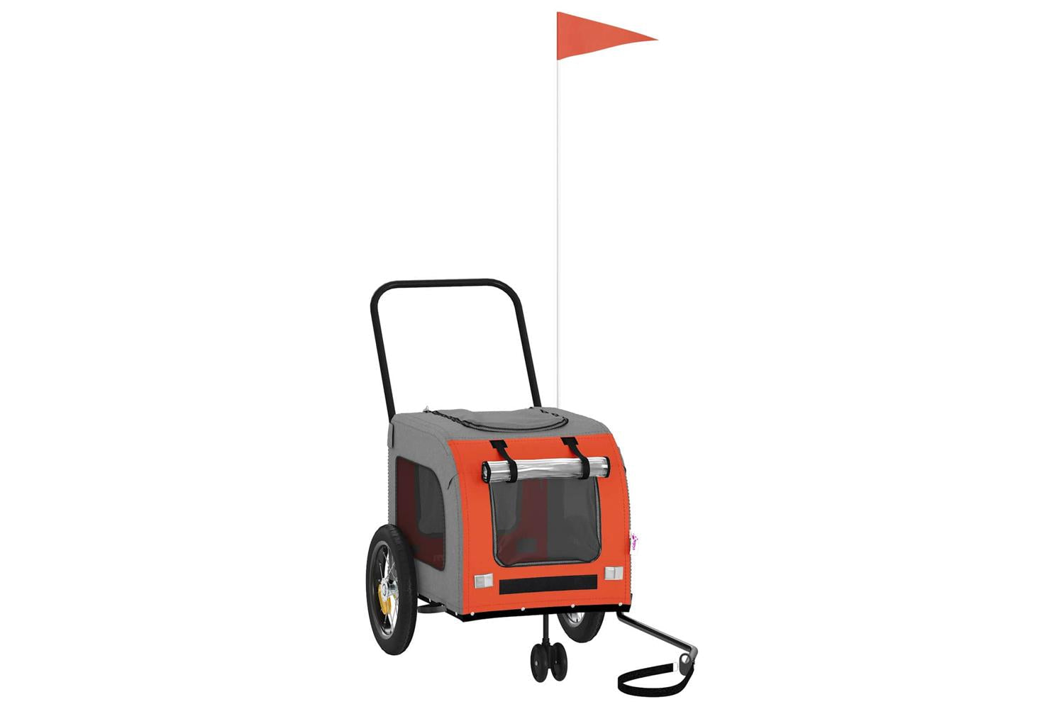 Vidaxl Pet Bike Trailer Orange And Grey 545 X 120 X 161 Cm-2