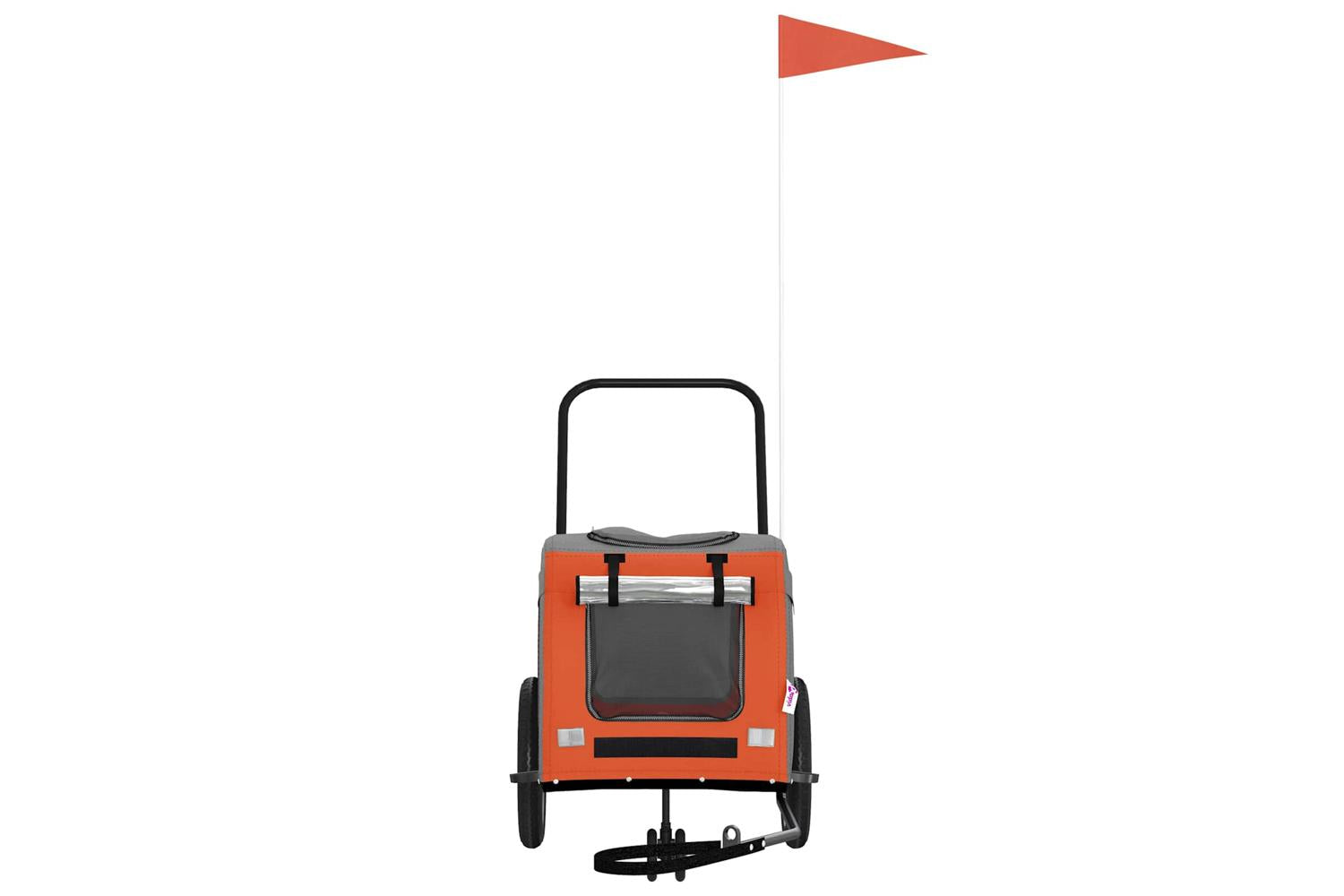 Vidaxl Pet Bike Trailer Orange And Grey 545 X 120 X 161 Cm-3