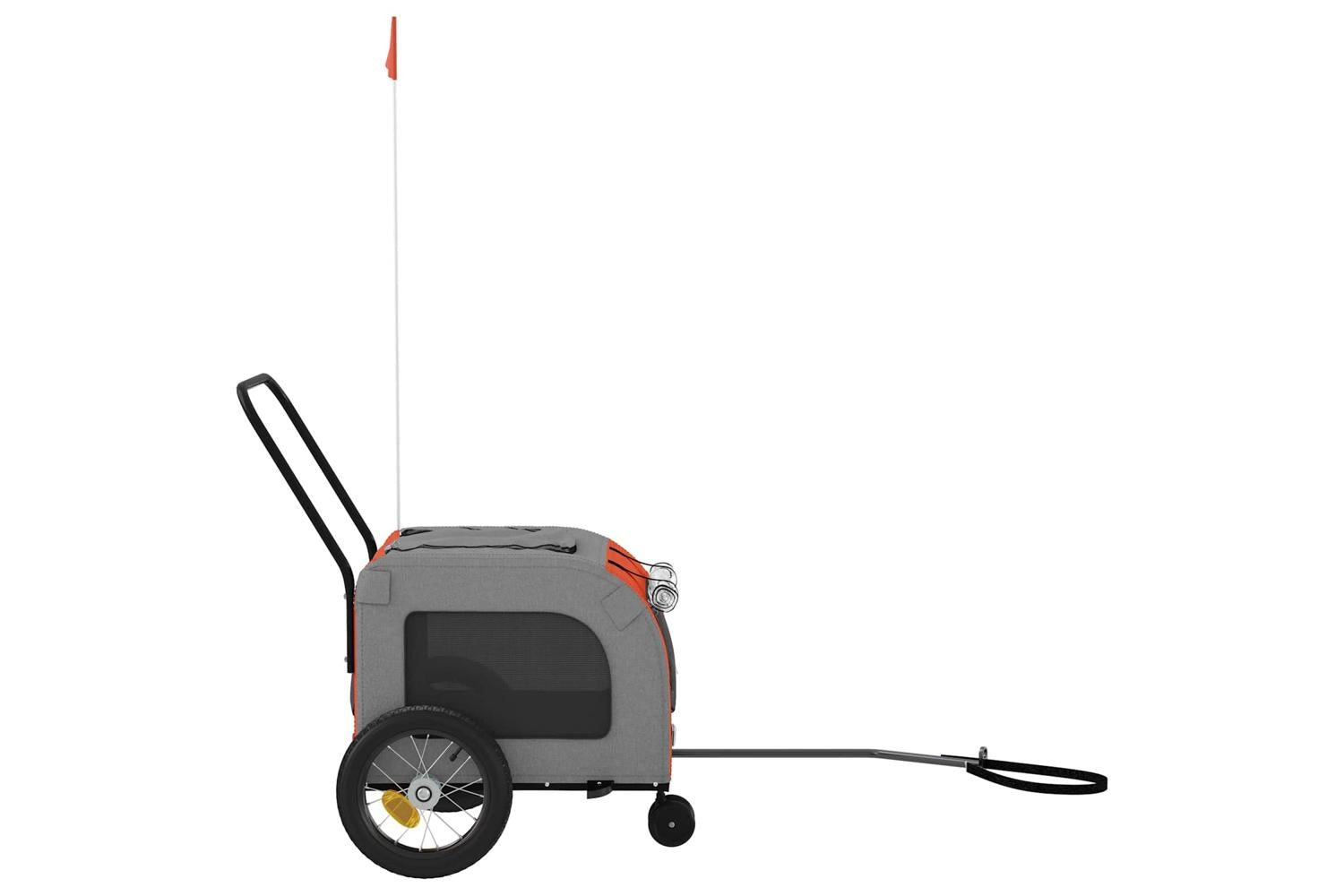 Vidaxl Pet Bike Trailer Orange And Grey 545 X 120 X 161 Cm-4