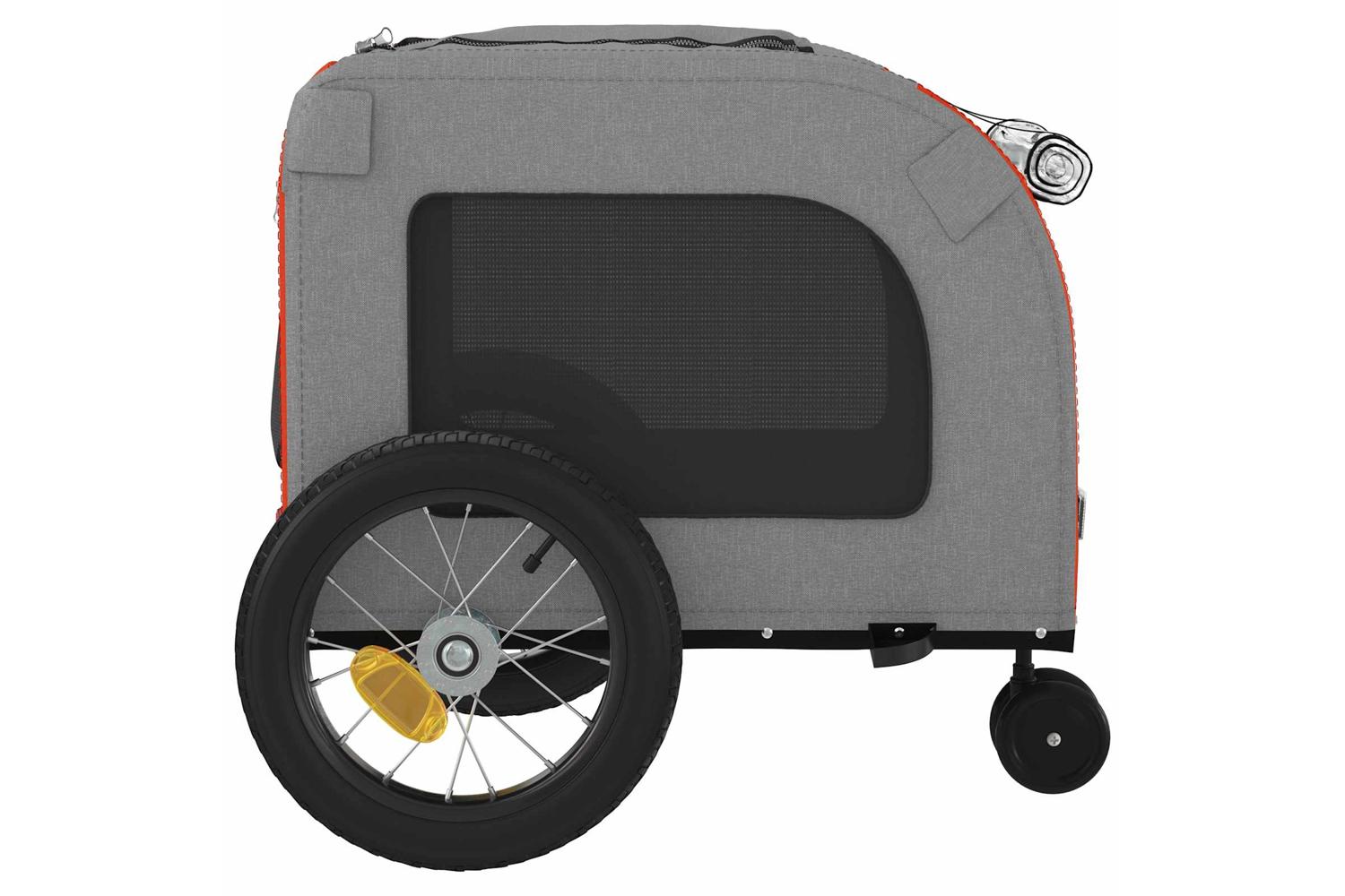 Vidaxl Pet Bike Trailer Orange And Grey 545 X 120 X 161 Cm-7