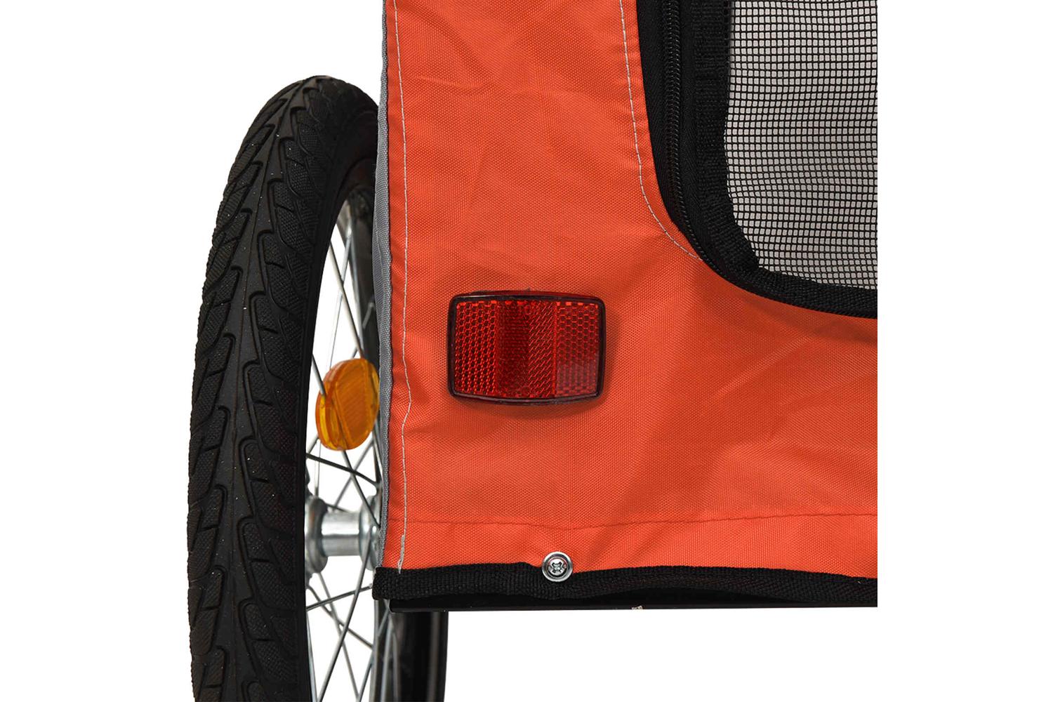 Vidaxl Pet Bike Trailer Orange And Grey 545 X 120 X 161 Cm-9