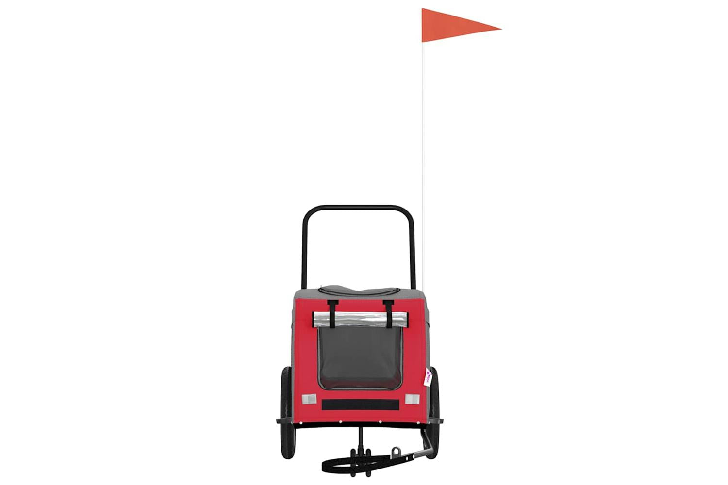 Vidaxl Pet Bike Trailer With Storage Red And Grey 1245 X 635 X 53 Cm-3