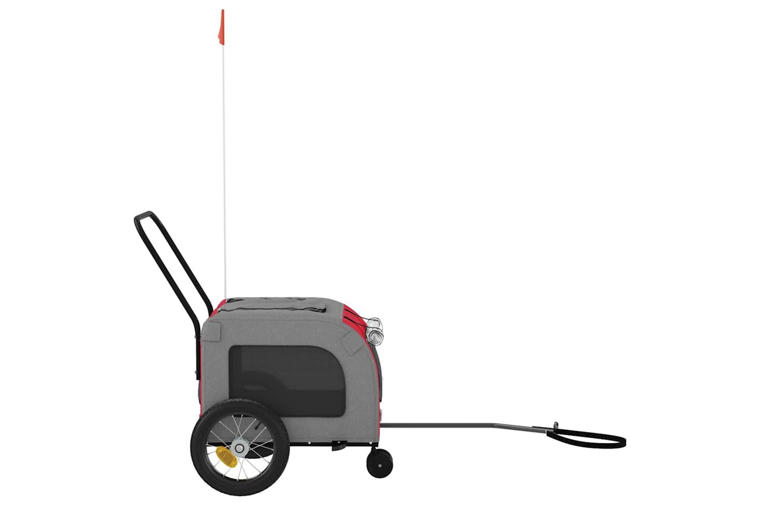 Vidaxl Pet Bike Trailer With Storage Red And Grey 1245 X 635 X 53 Cm-4