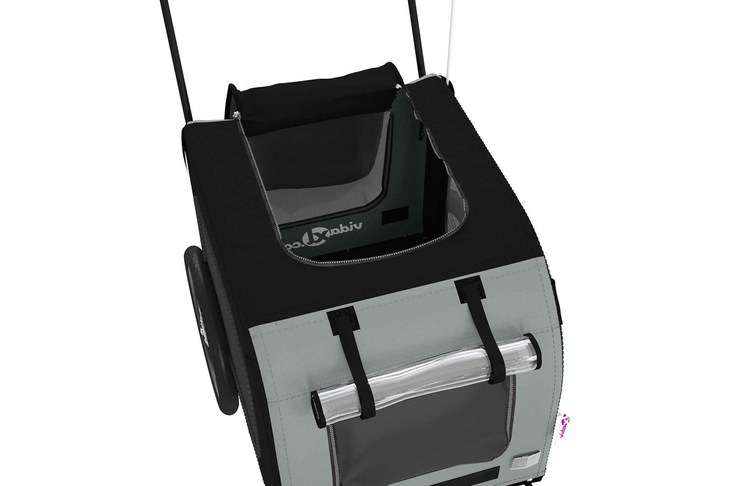 Vidaxl Pet Bike Trailer Grey And Black 545 X 120 X 161 Cm-6
