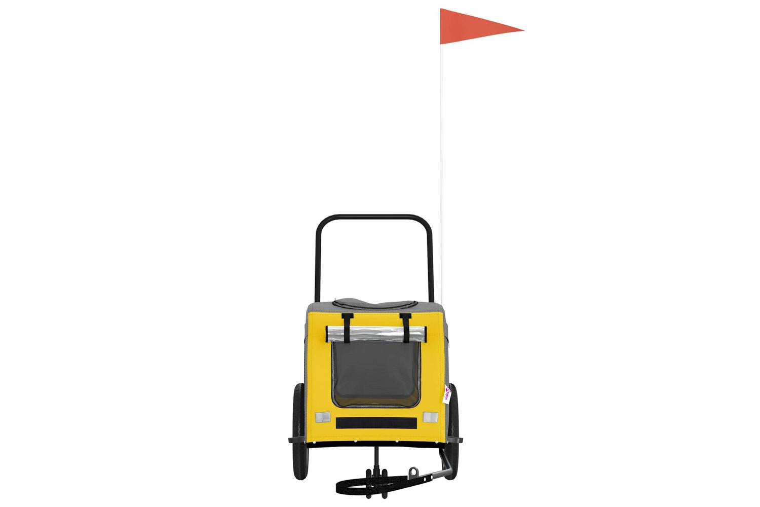 Vidaxl Pet Bike Trailer Yellow And Grey 545 X 120 X 161 Cm-3