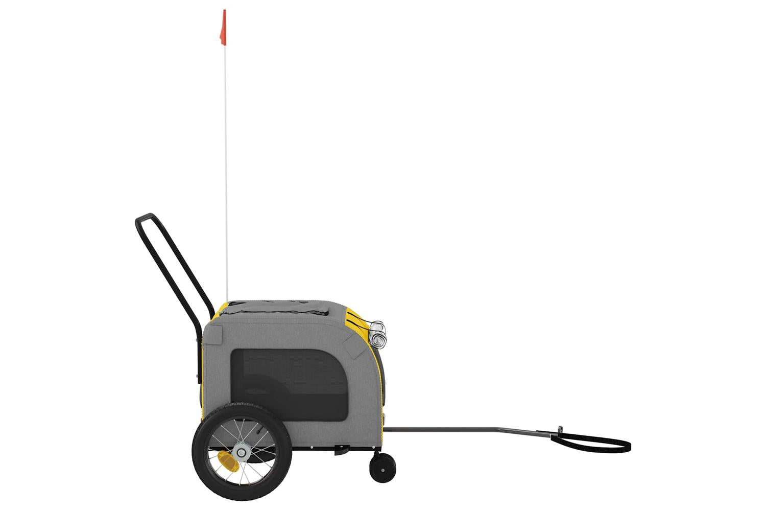Vidaxl Pet Bike Trailer Yellow And Grey 545 X 120 X 161 Cm-4