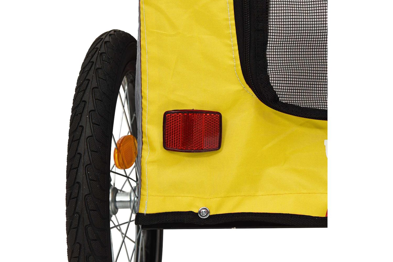 Vidaxl Pet Bike Trailer Yellow And Grey 545 X 120 X 161 Cm-9