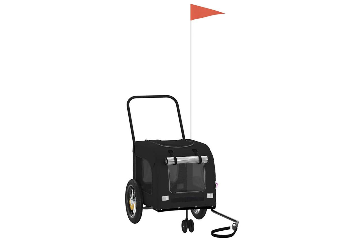 Vidaxl Pet Bike Trailer With Storage Black 1245 X 635 X 53 Cm