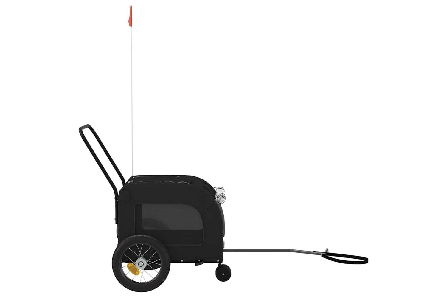Vidaxl Pet Bike Trailer With Storage Black 1245 X 635 X 53 Cm-4