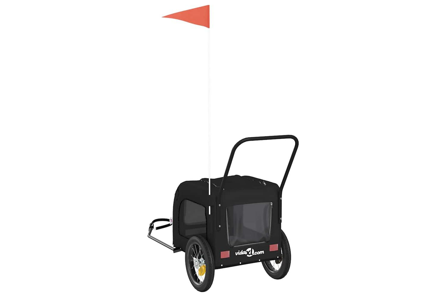 Vidaxl Pet Bike Trailer With Storage Black 1245 X 635 X 53 Cm-5