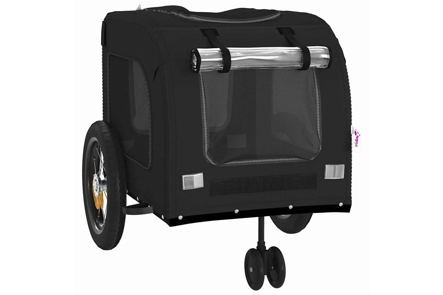 Vidaxl Pet Bike Trailer With Storage Black 1245 X 635 X 53 Cm-8