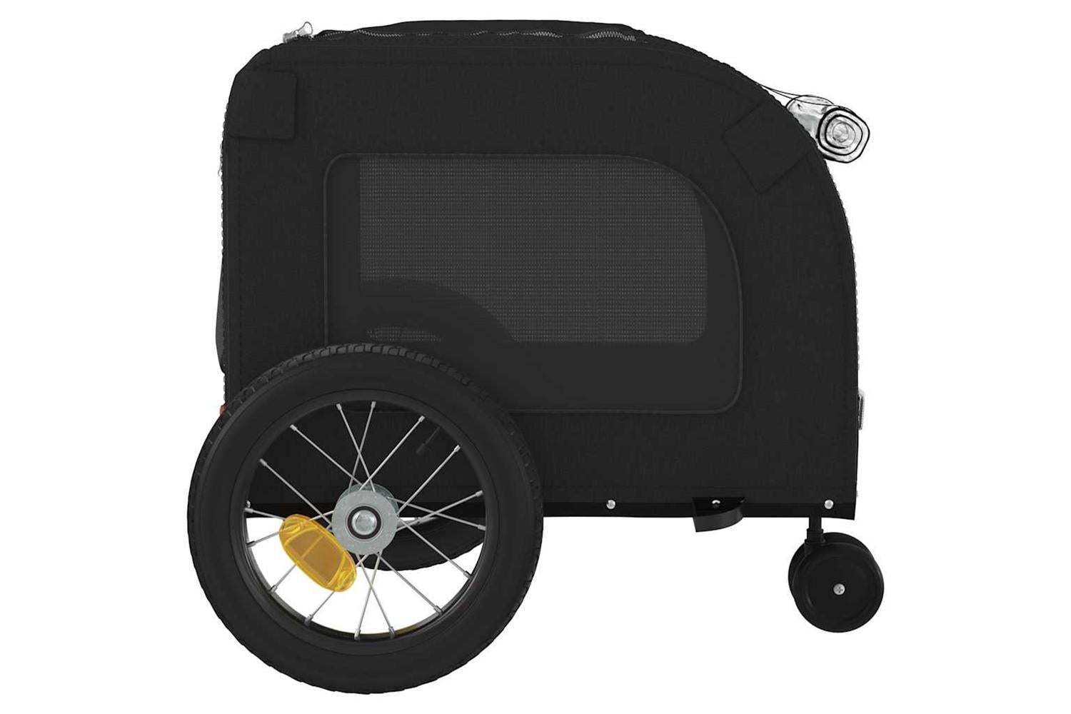 Vidaxl Pet Bike Trailer With Storage Black 1245 X 635 X 53 Cm-9