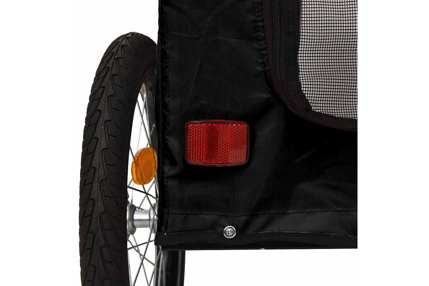 Vidaxl Pet Bike Trailer With Storage Black 1245 X 635 X 53 Cm-10
