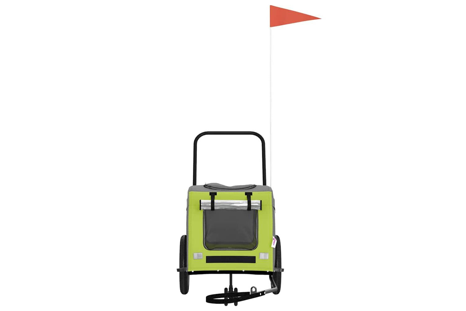 Vidaxl Pet Bike Trailer Green And Grey 1245 X 635 X 53 Cm-3