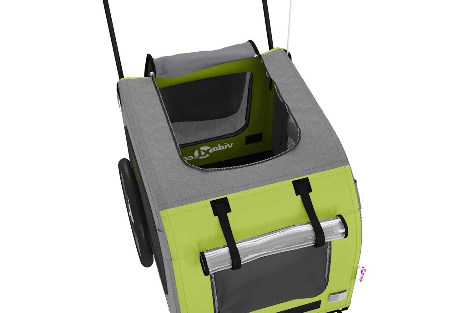 Vidaxl Pet Bike Trailer Green And Grey 1245 X 635 X 53 Cm-6