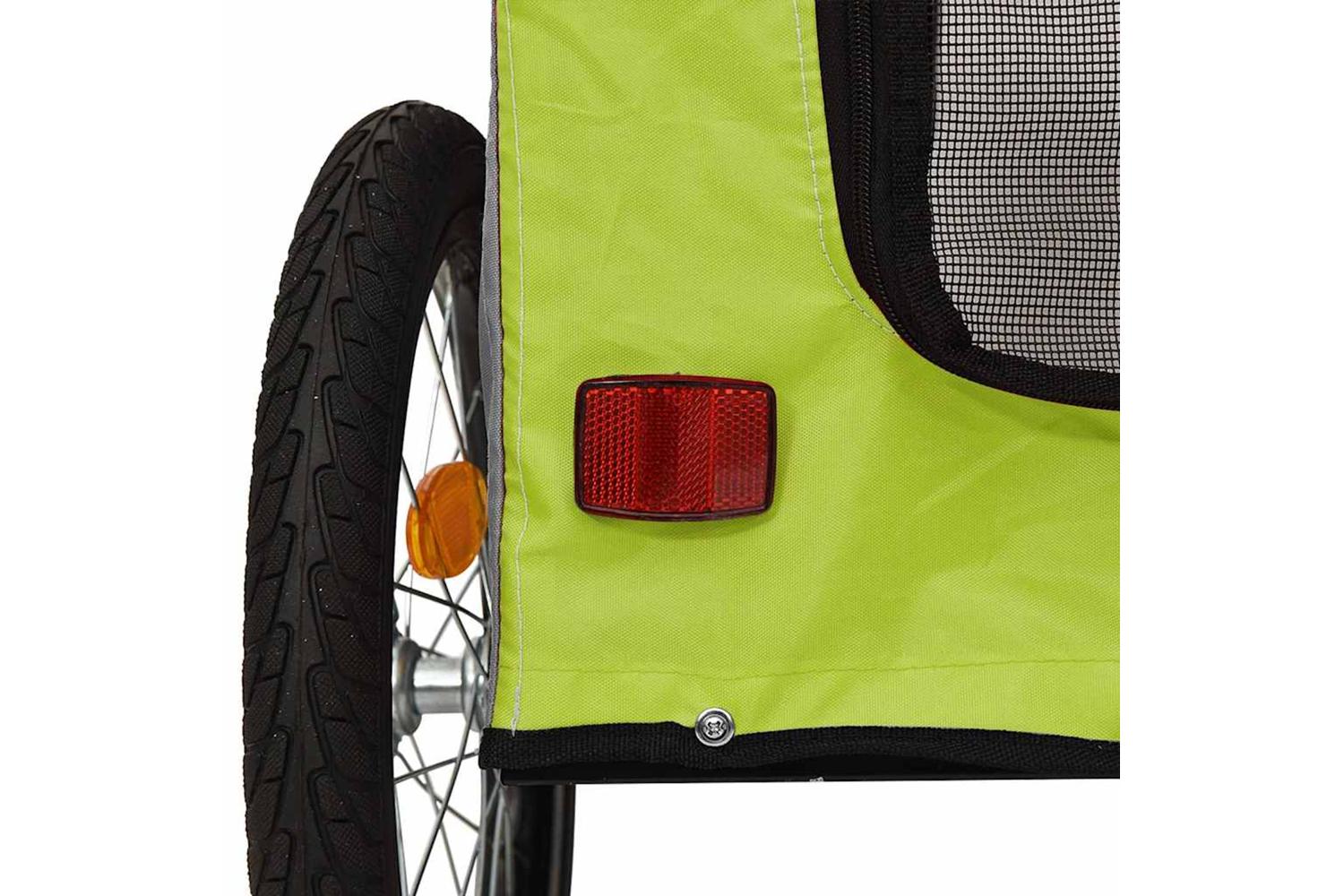 Vidaxl Pet Bike Trailer Green And Grey 1245 X 635 X 53 Cm-10