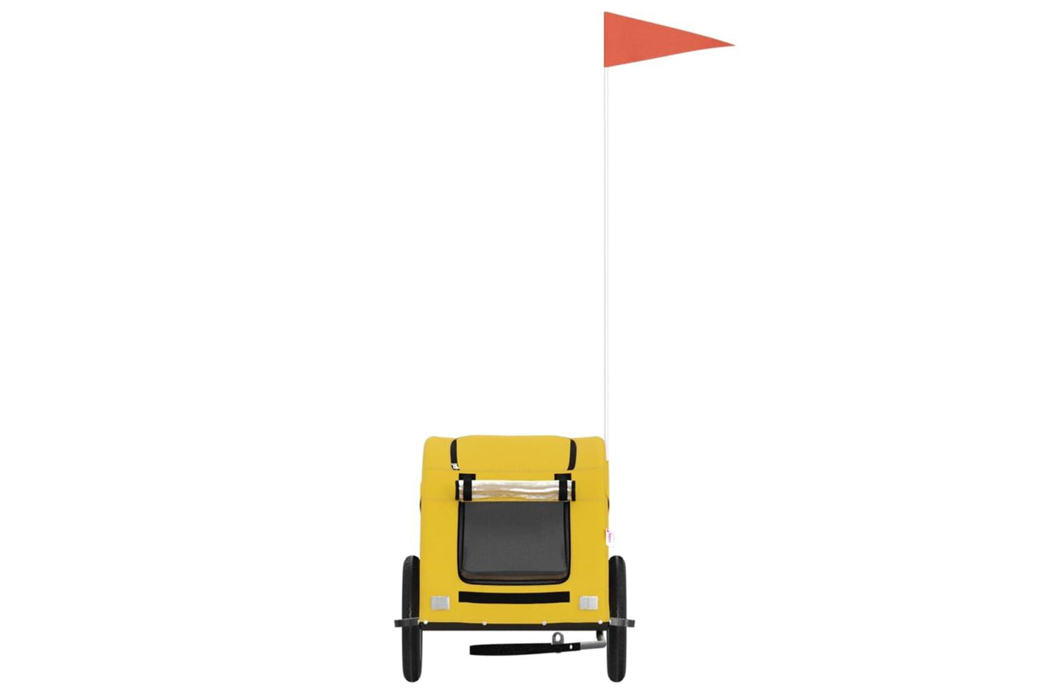 Vidaxl Pet Bike Trailer Yellow Oxford Fabric And Iron-4