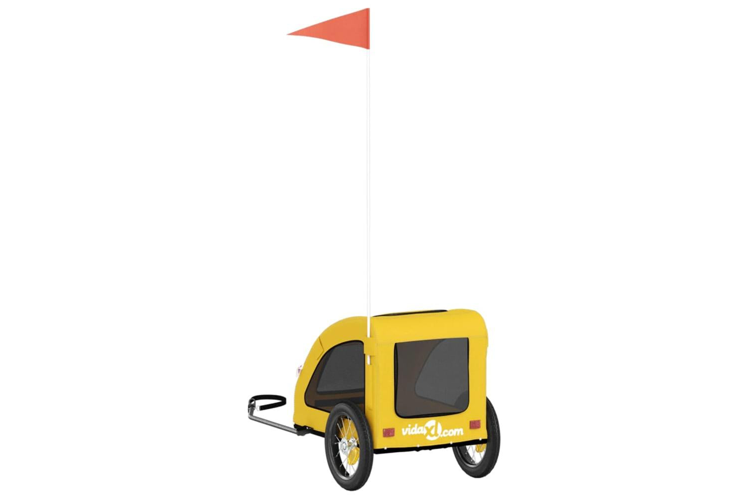 Vidaxl Pet Bike Trailer Yellow Oxford Fabric And Iron-8